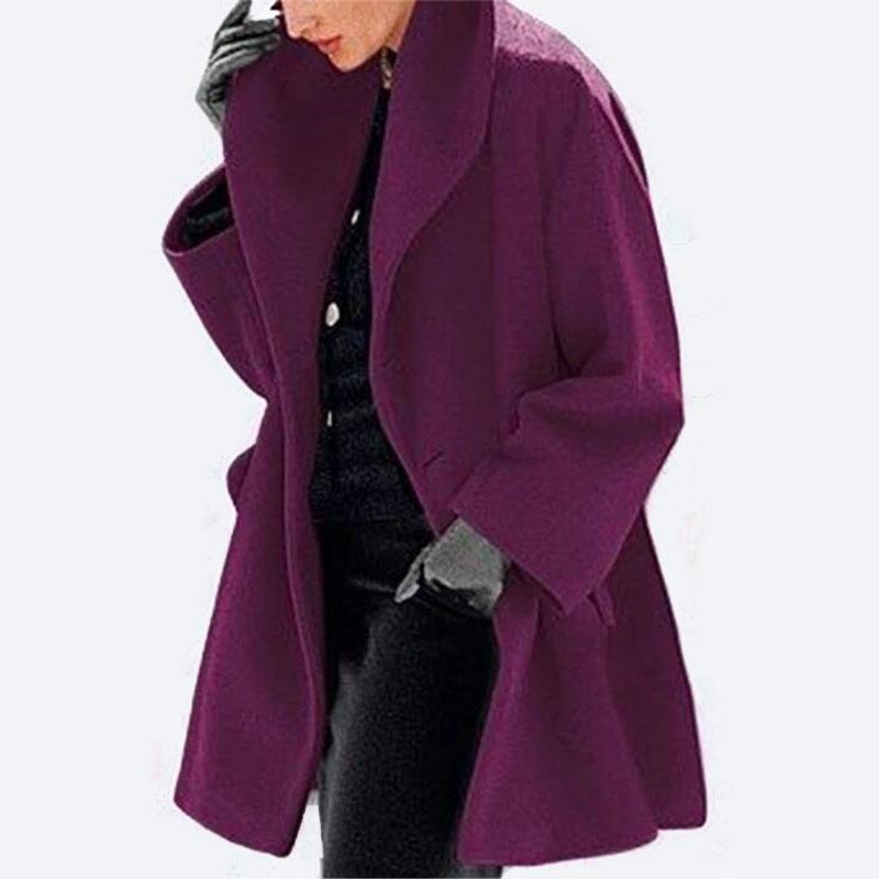 Winter Pure Color Wool Coat