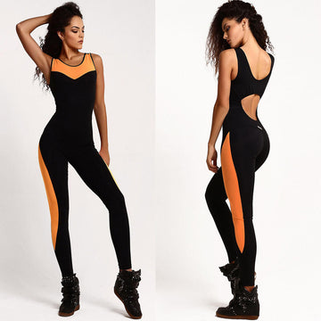 Mesh Overall Fitting Yoga Sports Jumpsuit