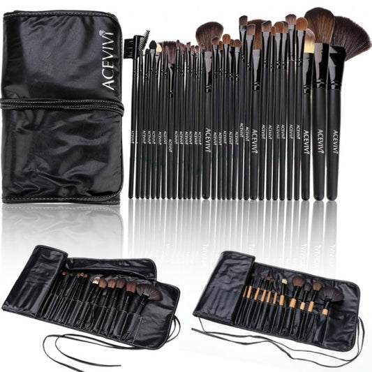 New Fashion Professional 32pcs Soft Cosmetic Tool Makeup Brush Set Kit With Pouch