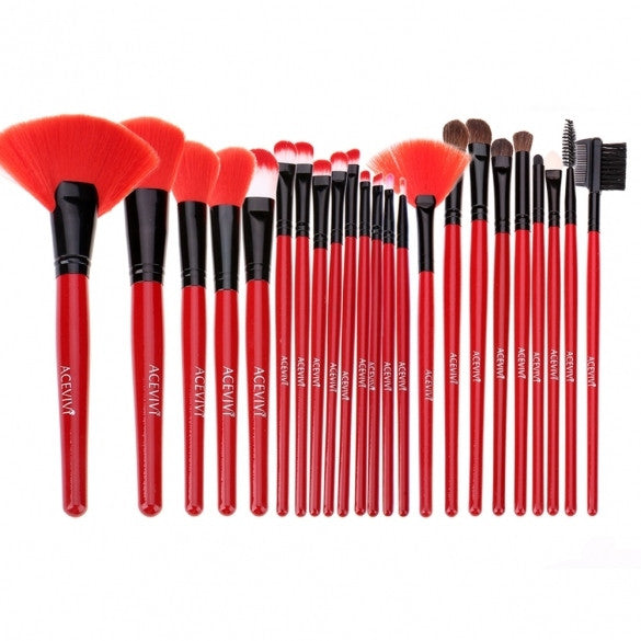 New Fashion Professional 24pcs Soft Cosmetic Tool Makeup Brush Set Kit With Pouch