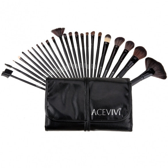 New Fashion Professional 24pcs Soft Cosmetic Tool Makeup Brush Set Kit With Pouch