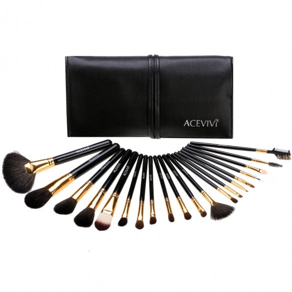 New Fashion 20-Piece Professional Makeup Brush Set Light Pouch Brushes Makeup Tool Set