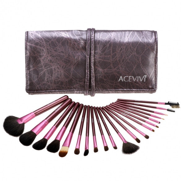 New Fashion 20-Piece Professional Makeup Brush Set Light Pouch Brushes Makeup Tool Set