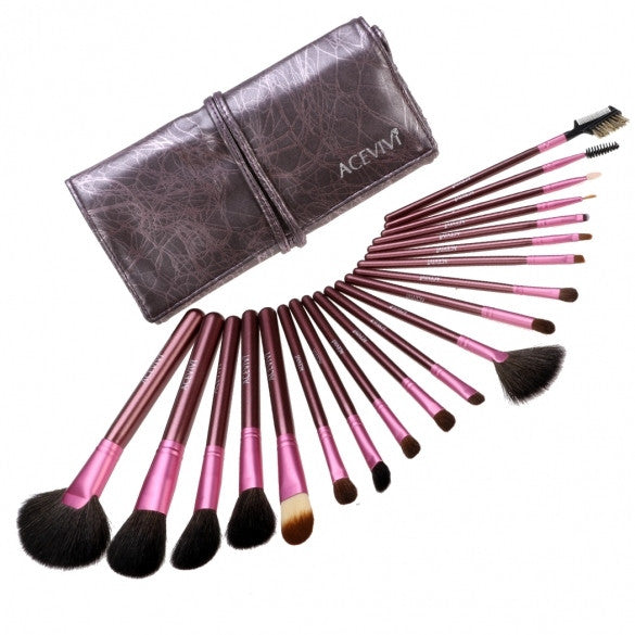 New Fashion 20-Piece Professional Makeup Brush Set Light Pouch Brushes Makeup Tool Set