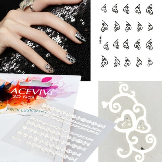 New Fashion Women Professional Nail Care 3D Flower Nail Art??Manicure Fingernail Wraps Sticker Sheet