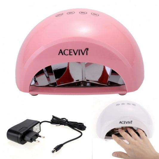 New Professional Nail Art 12W LED Manicure Light Lamp Curing Gel Nail Polish Dryer EU Plug White Pink