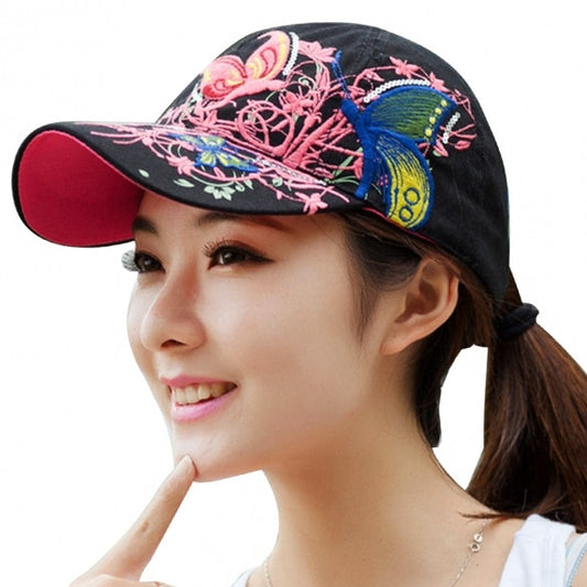 Hot Fashion Lady Women Outdoor Sports Print Tennis Hat Baseball Cap