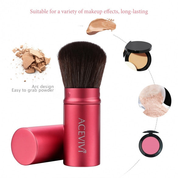 Acevivi Retractable Kabuki Brush Concealer Foundation Blush Face Powder Bronzer Makeup Brushes