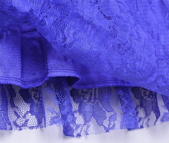 Slim Purple Lace Short Tank Dress