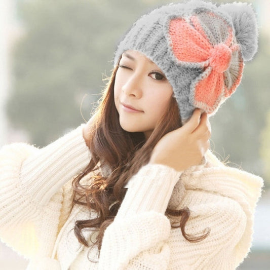 Stylish New Women's Knit Winter Warm Cap Hat Ski Slouch Flower Pattern