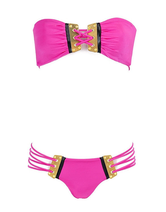 Sexy Halter Bandage Bikini Set Swimwear Swimsuit - MeetYoursFashion - 11