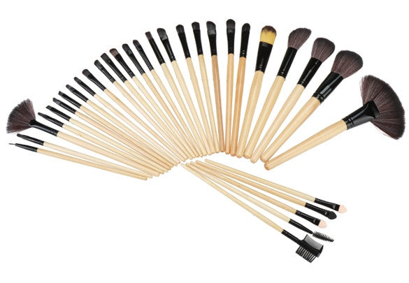 32 PCS Makeup Brush Set Cosmetic Pencil Lip Liner Make Up Kit Holder B