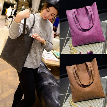 Korean Lady Women's Retro Matte Synthetic Leather Handbag Shoulder Messenger Bag