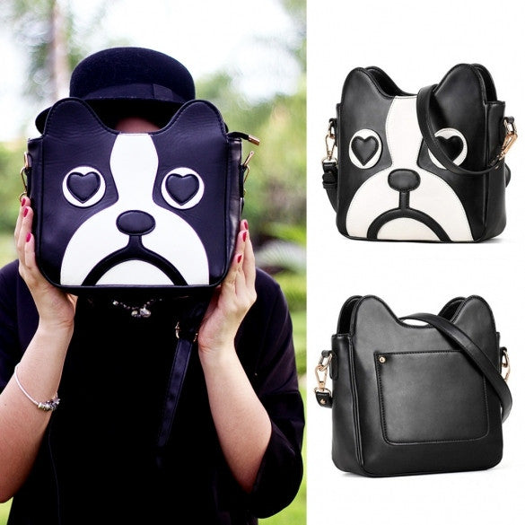 Women's Fashion Cute Dog Shape Cartoon Messenger Bag One Shoulder Bag Handbag