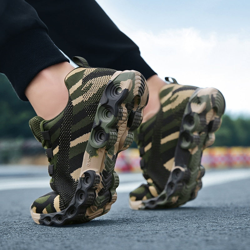 Camouflage Lace Up Breathable Chunky Sneakers 