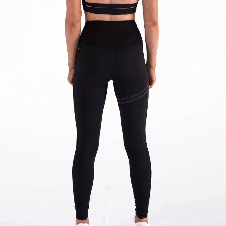 Sexy High Waist Stripes Skinny Leggings Pants