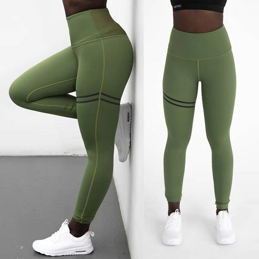 Sexy High Waist Stripes Skinny Leggings Pants