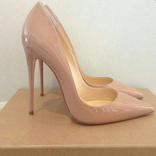 Nude Pointed Toe Stiletto Heel Pumps