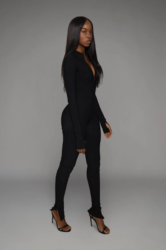 Sexy Plain Long Sleeves Skinny Bodycon Jumpsutis