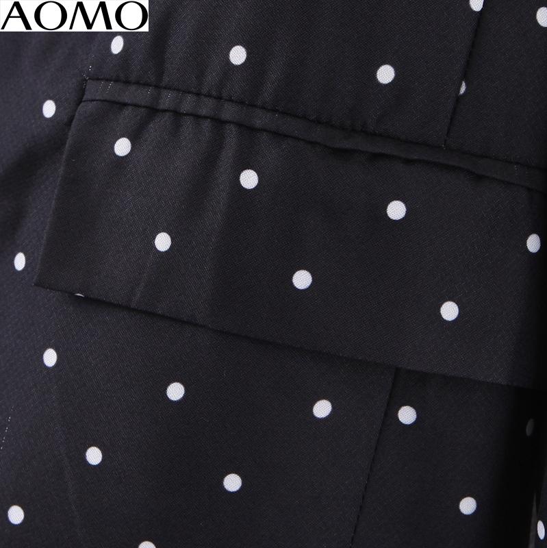 Casual Women Vintage Dots Print  Black Blazer Female Long Sleeve Elegant Jacket Ladies Casual Blazer