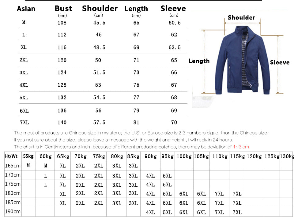 Zip Up Men Jacket Spring Autumn Fashion Slim Fit Coats Male Casual Baseball Bomber Jacket Mens Overcoat