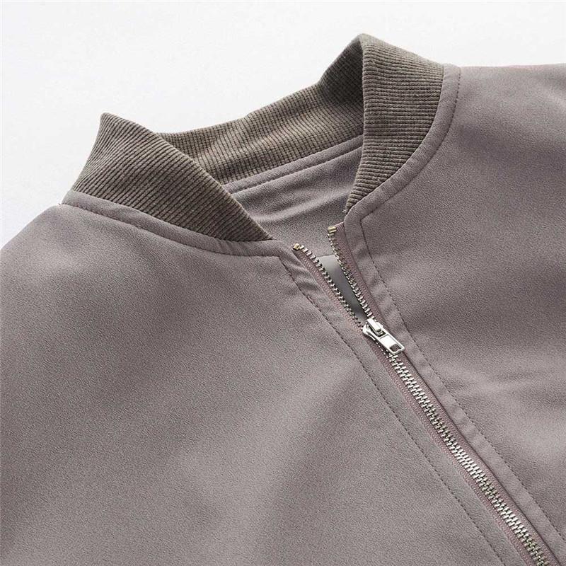 Womens Autumn Casual Jackets Ladies Color Block Pocket Zipper Front Stand Collar Long Sleeve Basic Jacket Coat Outwear