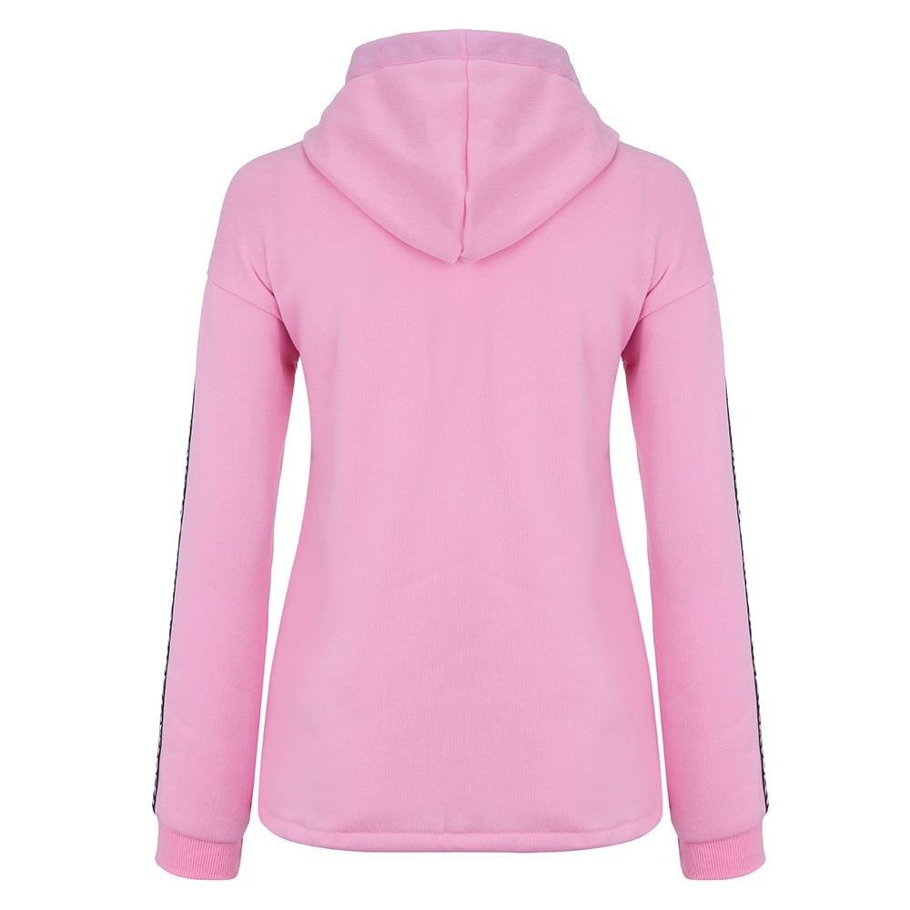 Women Autumn Sweatshirt Women Long Sleeve Solid Hooded Pullover Tops Blouse Letter Print Hoodies