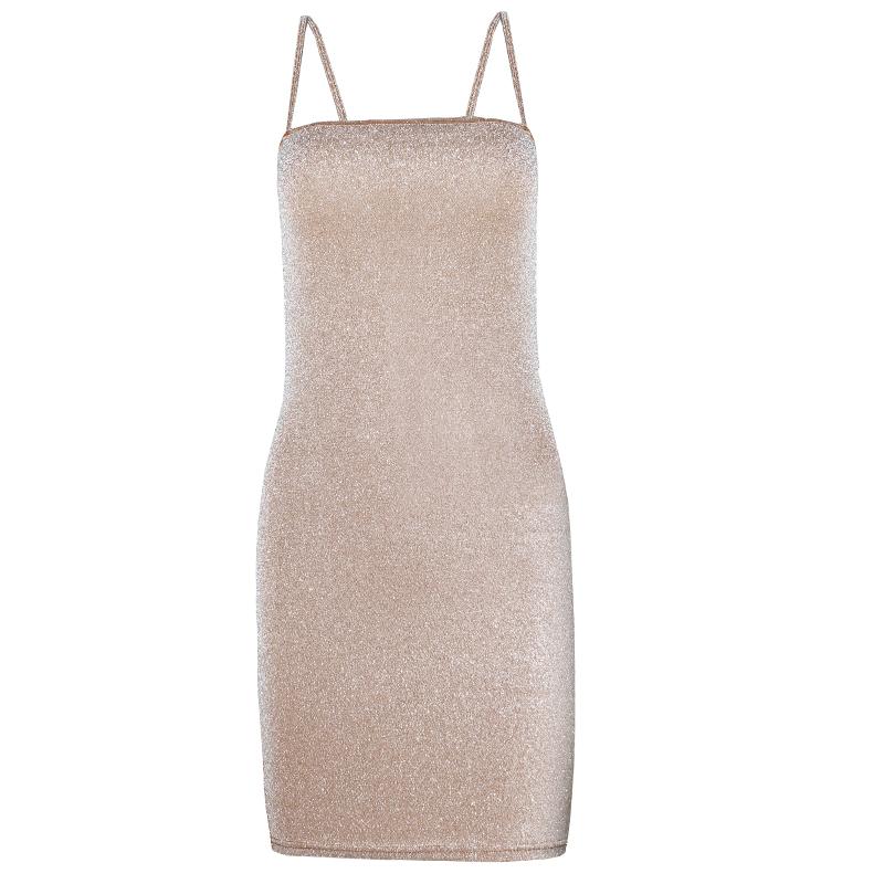 Sexy Nightclub Dress Summer Slim Women'S Mini Tight Dress Thin Shoulder Strap Women'S Short Dress