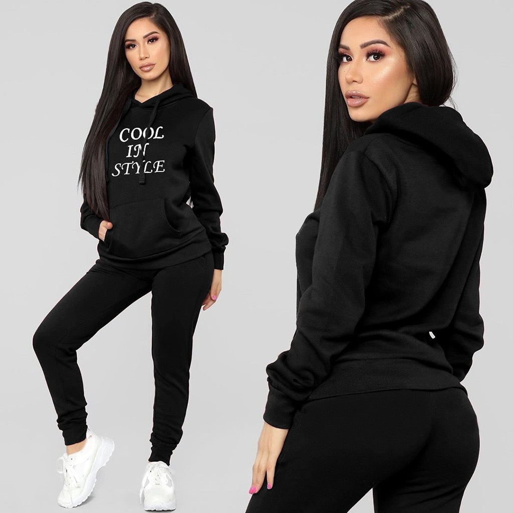 Women S Tracksuits Sport Women'S Sports Suits Casual Solid Letter Print Long Sleeve T-Shirt Long Pants Sports Set