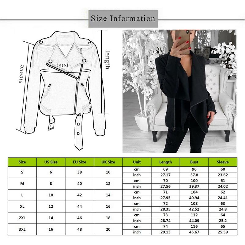 Women Basic Jackets Black Slim Lady Jacket Sweet Female Zipper Femme Outwear Plus Size Coats Long Sleeve Jackets