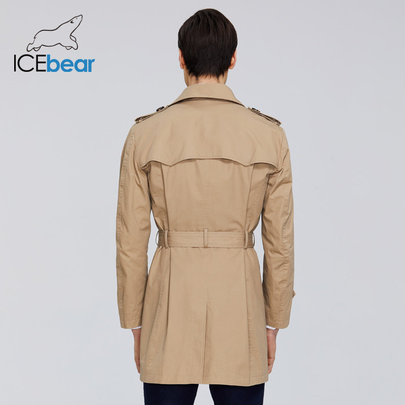 Men's Trench Coat High-Quality Men's Long Lapel Windbreakers Men's Clothing