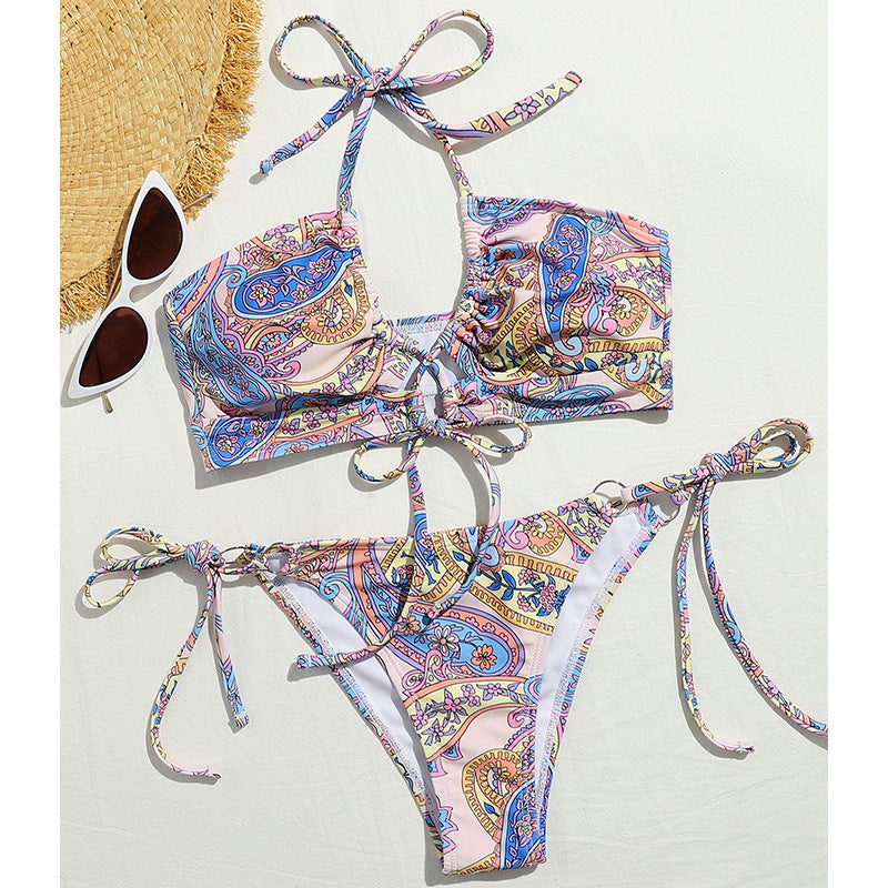 2023 New Bikini European and American Style Adjustable Strap Swimsuit