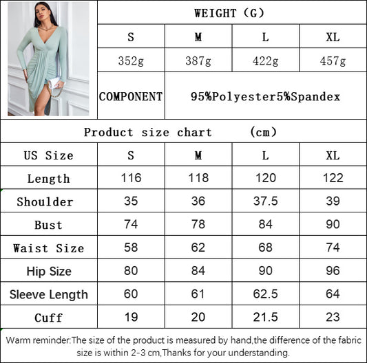 Casual Bodycon Long Sleeve V-Neck Knit Dress