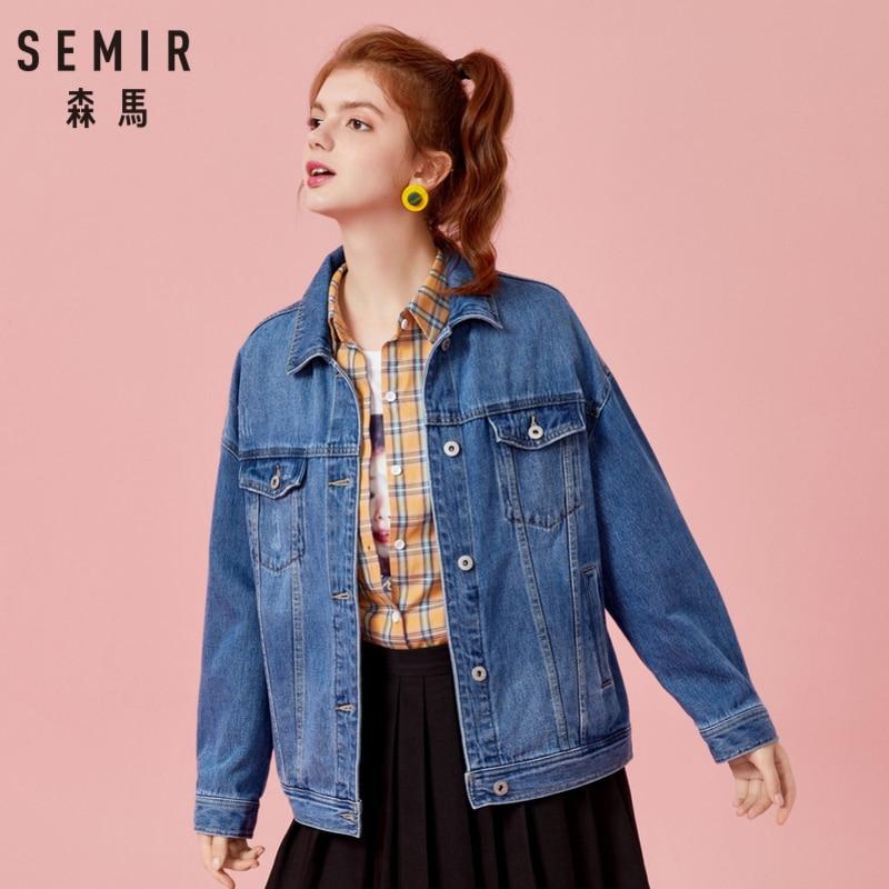 Women Oversized Denim Jacket  Woman Denim Jacket Chest Pocket Slant Pocket Chic Style Outwear