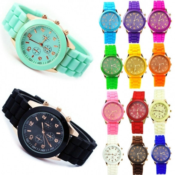 Ladies Brand Silicone Jelly Watch Quartz Watch