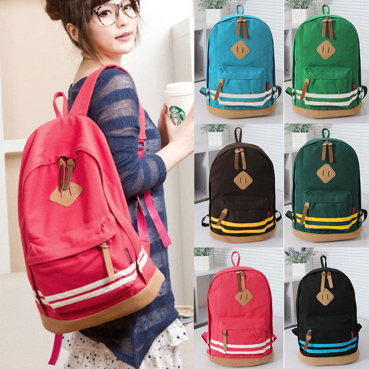 Unisex Travel Backpack Canvas Leisure Bags School bag