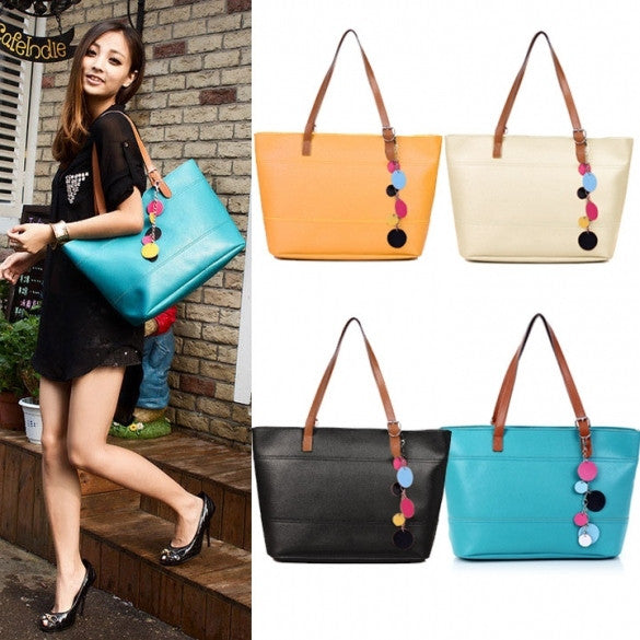 Women's Fashion Leather Cute Shoulder Bag Shopper Tote Bag Handbag