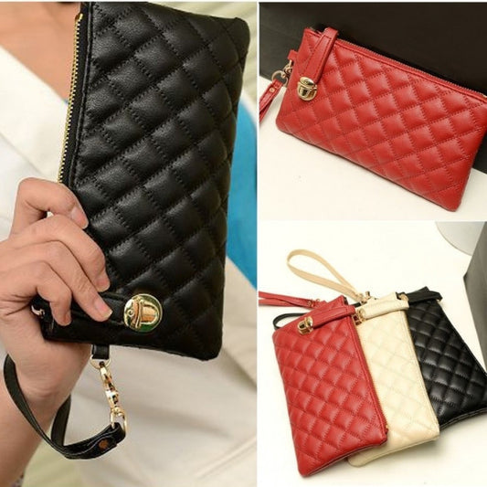 European style Women Phone package Ladies Clutches Purse Long Leather Handbags Zipper Wallet