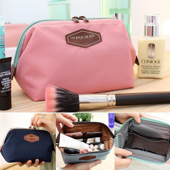 Women's Travel Makeup bag Cosmetic pouch Clutch Handbag Casual Purse