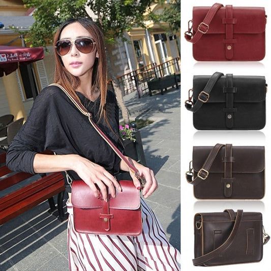 Vintage Women Designer Cross Satchel Messenger Shoulder School Handbag Bag