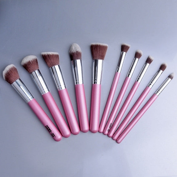 Hotsale PINK Makeup 10pcs Brushe Set Powder Foundation Eyeshadow Eyeliner cosmetics Tool