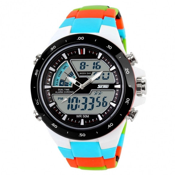 Men Sports Military Digital Quartz Led Watches Casual Silicone Watch