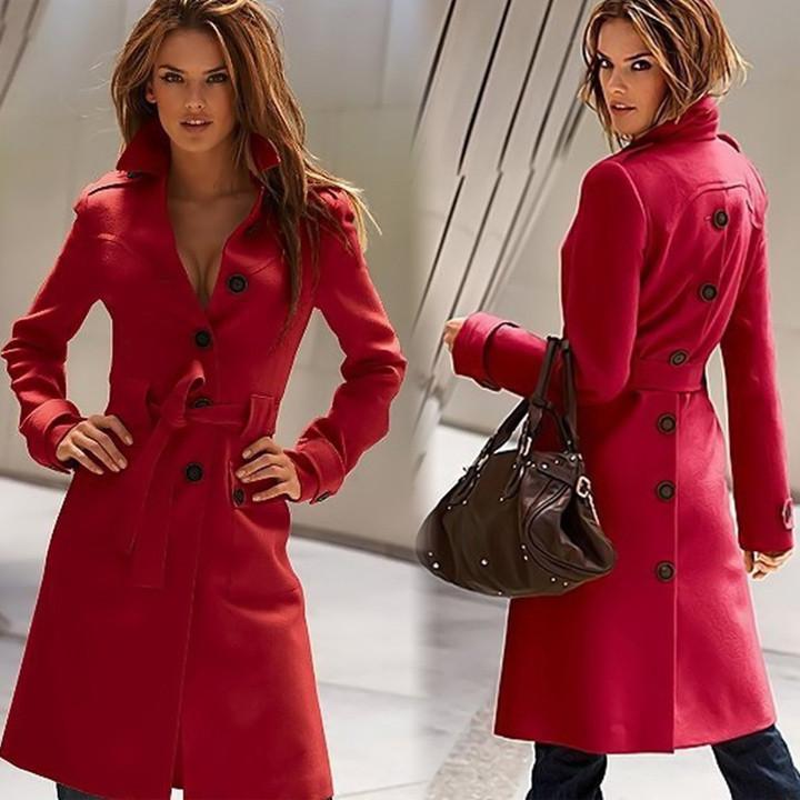 Warm Wool Blend Military Trench Coat - Meet Yours Fashion - 1