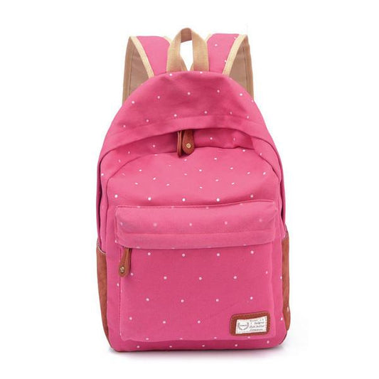 Women's Canvas Travel Backpack School Rucksack