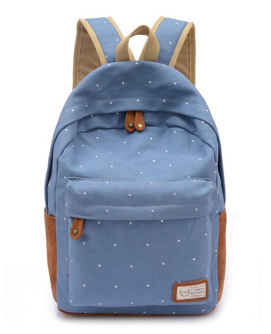 Women's Canvas Travel Backpack School Rucksack