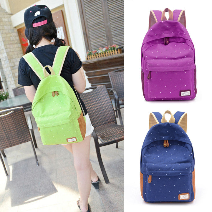 Hotsale Women's Canvas Travel Satchel Shoulder Bag Backpack School Rucksack