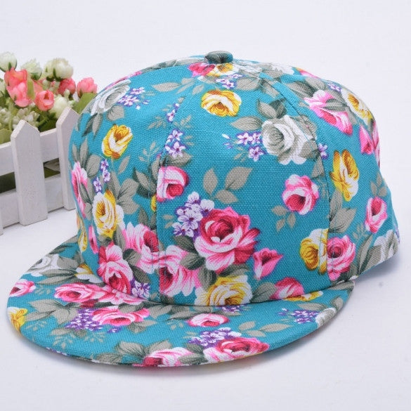 New Floral Flower Snapback Adjustable Fitted Men's Women's Headwear