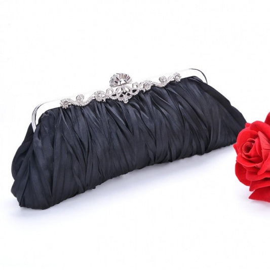 Fashion Satin Elegant Evening Handbag Clutch Purse Bag Bride Bridesmaid