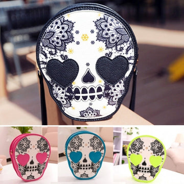 New Women's Fashion Bag Vintage Skull Bag Coin Purse Handbag Messenger Bags Shoulder Bags