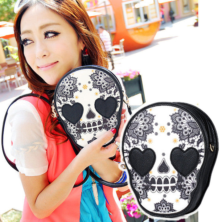 New Women's Fashion Bag Vintage Skull Bag Coin Purse Handbag Messenger Bags Shoulder Bags